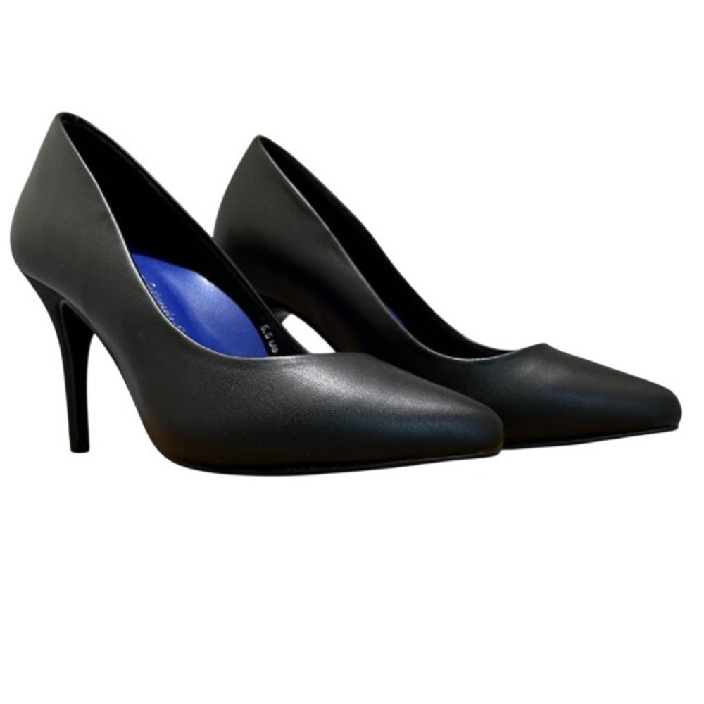 Antonia Saint NY Victoria Pump Heel 3.0 Black Leather Pointed Toe Shoes Size 5.5 - Picture 4 of 9